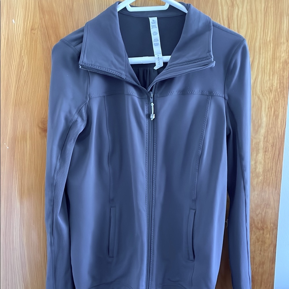 Lululemon Athletica Gray Utility Jacket with Stand-Up Collar